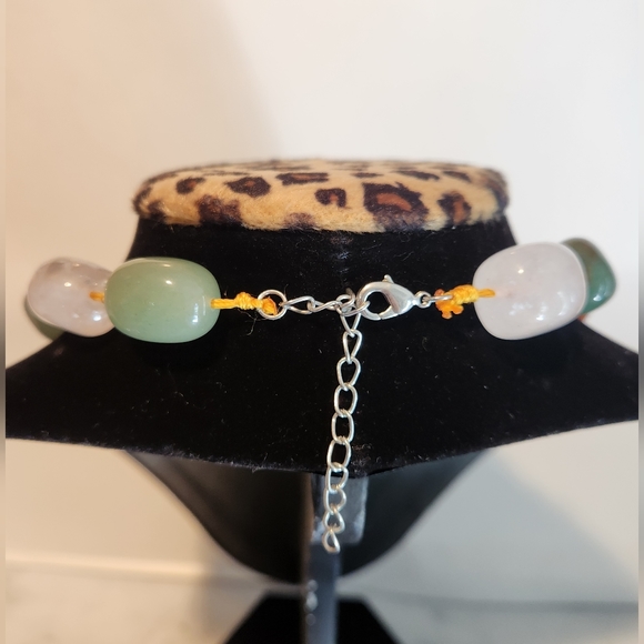 Multi Stone Agate Polished Beaded Necklace - Picture 2 of 2